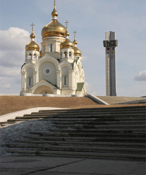 Церковь Хабаровск зимой